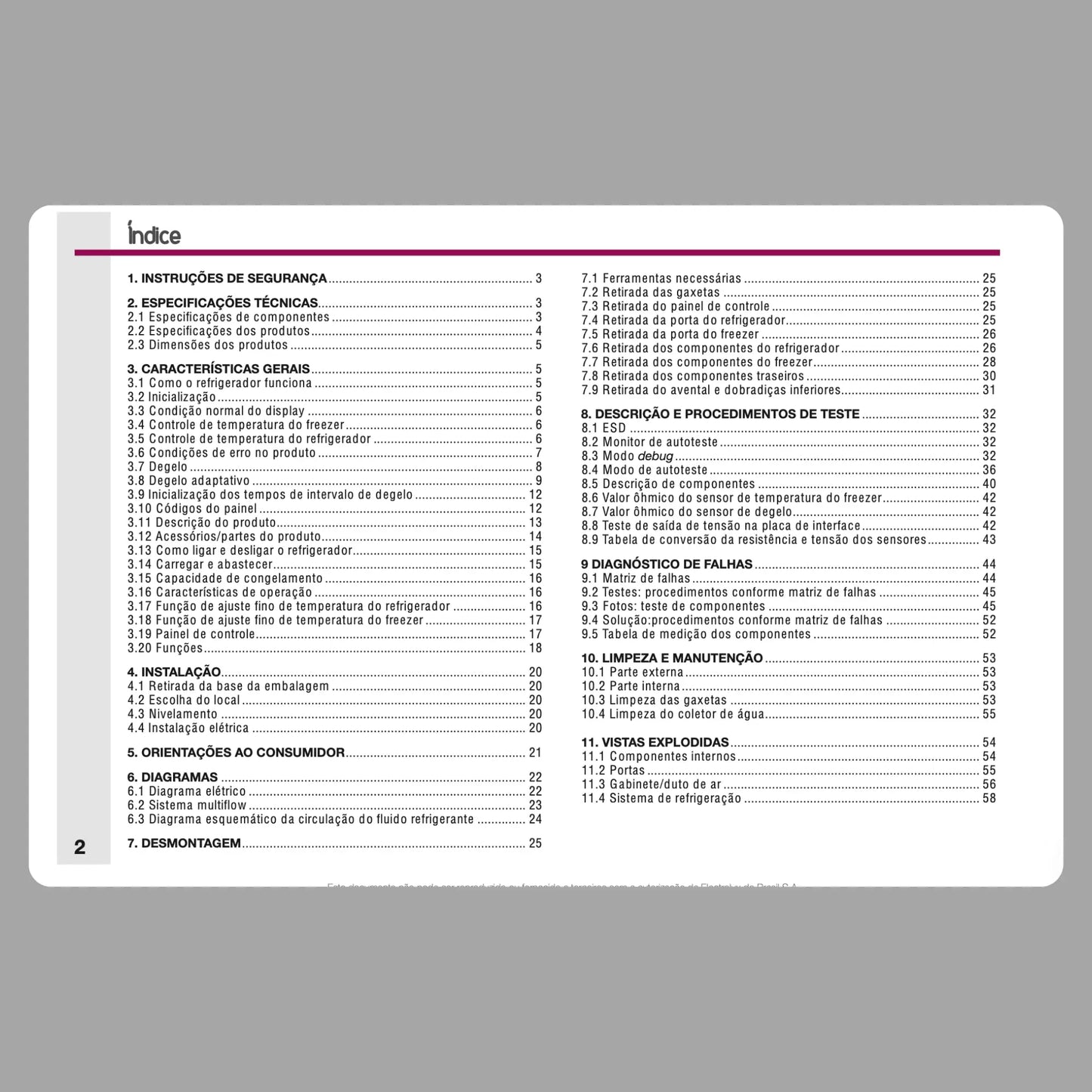 Manual Técnico de Serviços Refrigerador Electrolux DB84, DB84X, DB84S - Baixar PDF Electrolux