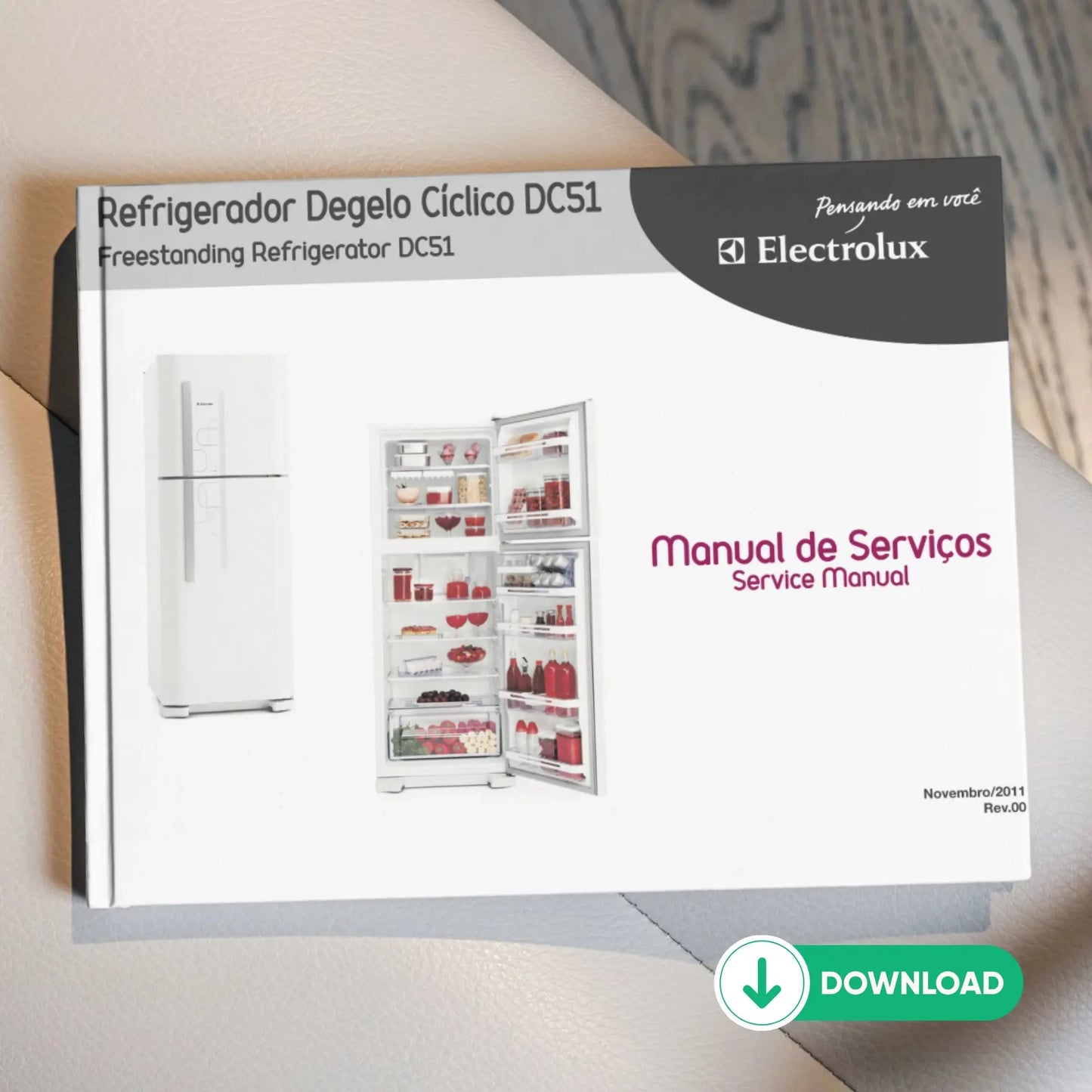 Manual Técnico de Serviços Refrigerador Electrolux DC51 - Baixar PDF Electrolux