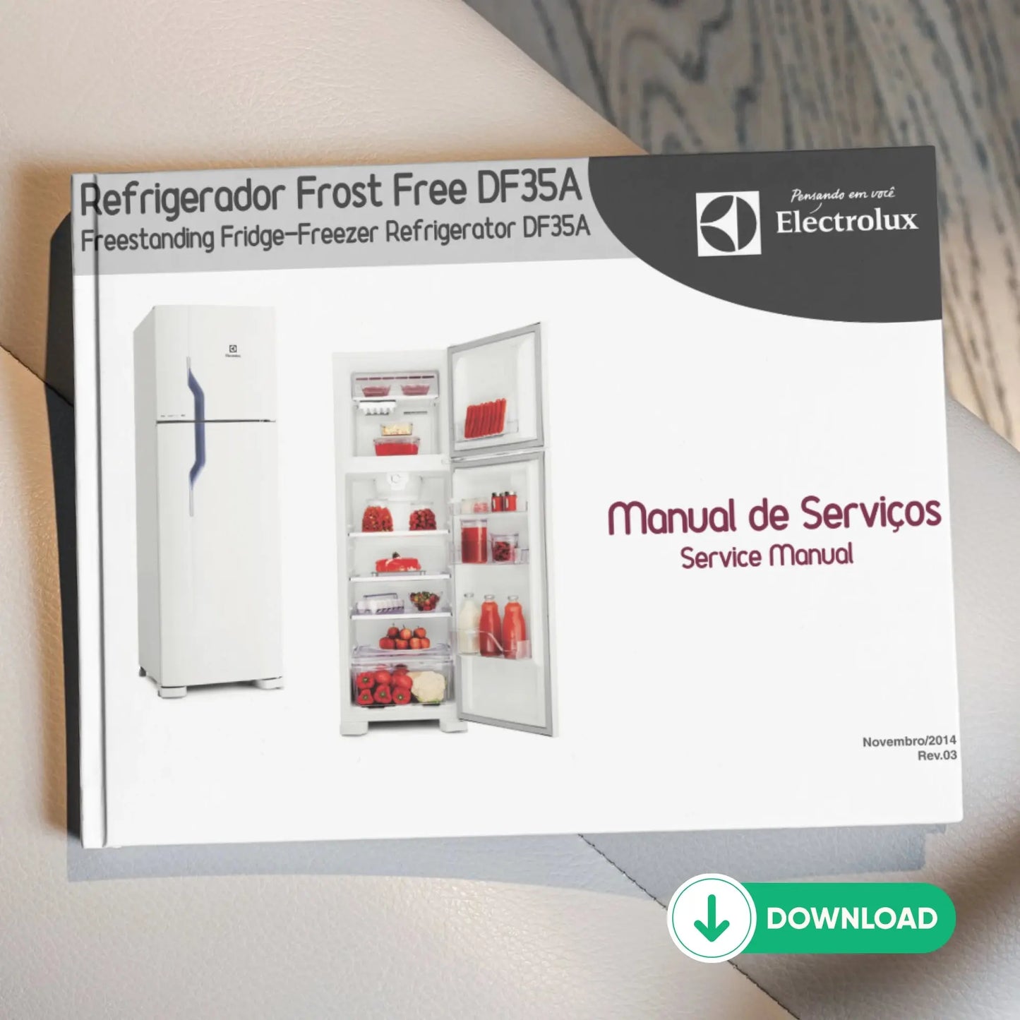 Manual Técnico de Serviços Refrigerador Electrolux DF35A - Baixar PDF Electrolux