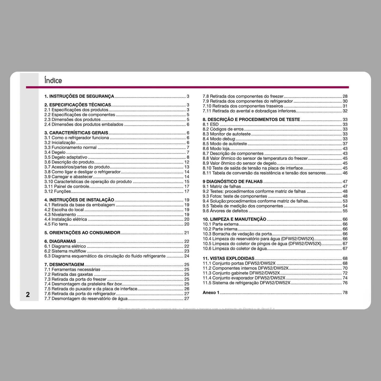 Manual Técnico de Serviços Refrigerador Electrolux DF51, DF51X, DF52, DF52X, DFW52, DW52X - Baixar PDF Electrolux