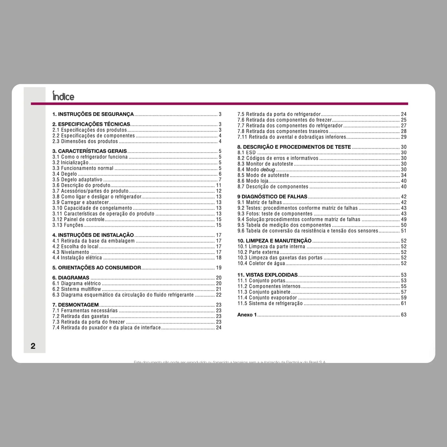 Manual Técnico de Serviços Refrigerador Electrolux IF53, IF53X - Baixar PDF Electrolux
