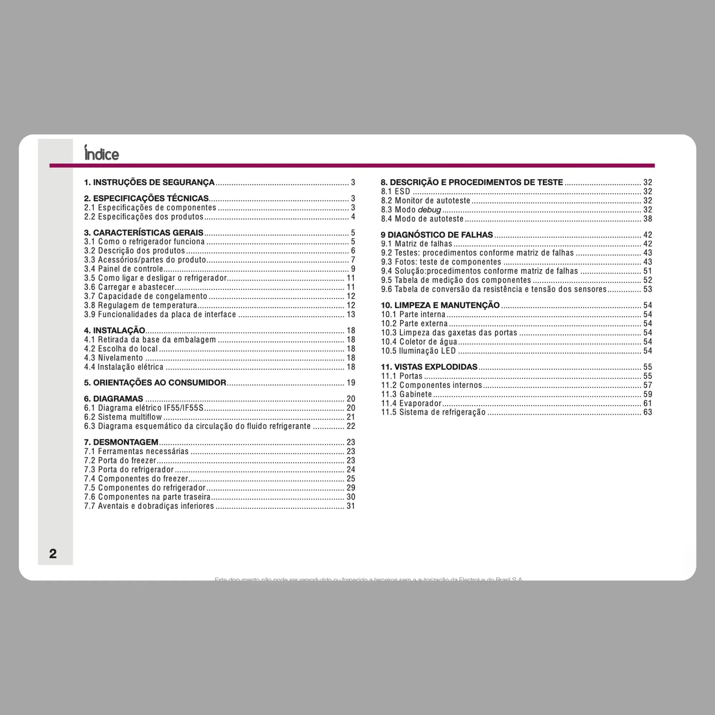 Manual Técnico de Serviços Refrigerador Electrolux IF55, IF56 - Baixar PDF Electrolux