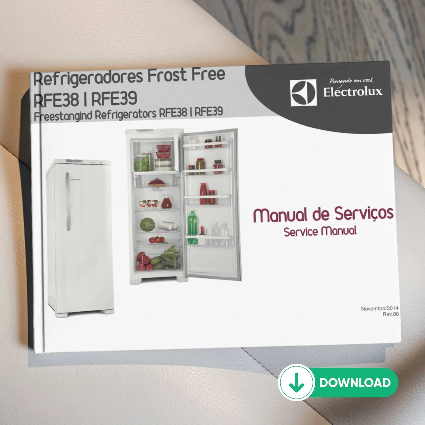 Manual Técnico de Serviços Refrigerador Electrolux RFE38 / RFE39 - Baixar PDF Electrolux
