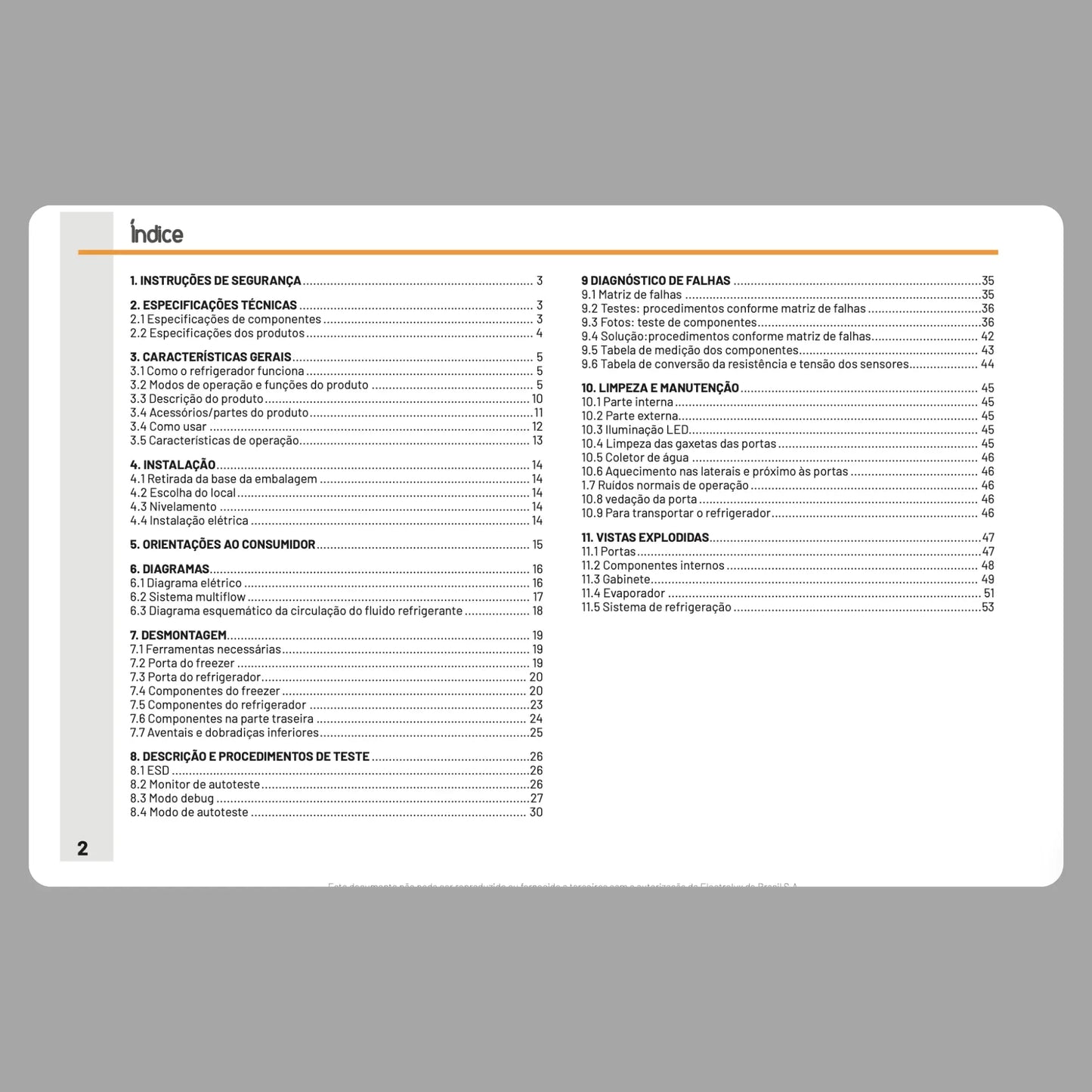 Manual Técnico de Serviços Refrigerador Electrolux TC56 - Baixar PDF Electrolux