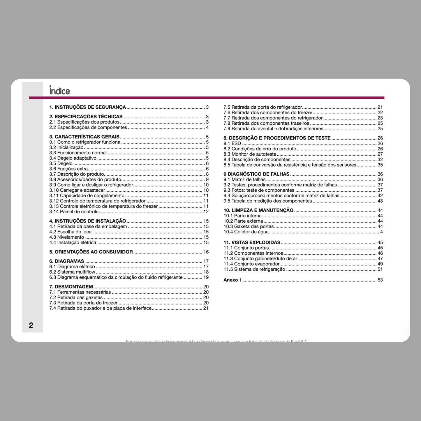 Manual Técnico de Serviços Refrigerador Electrolux TF51, TF51X - Baixar PDF Electrolux