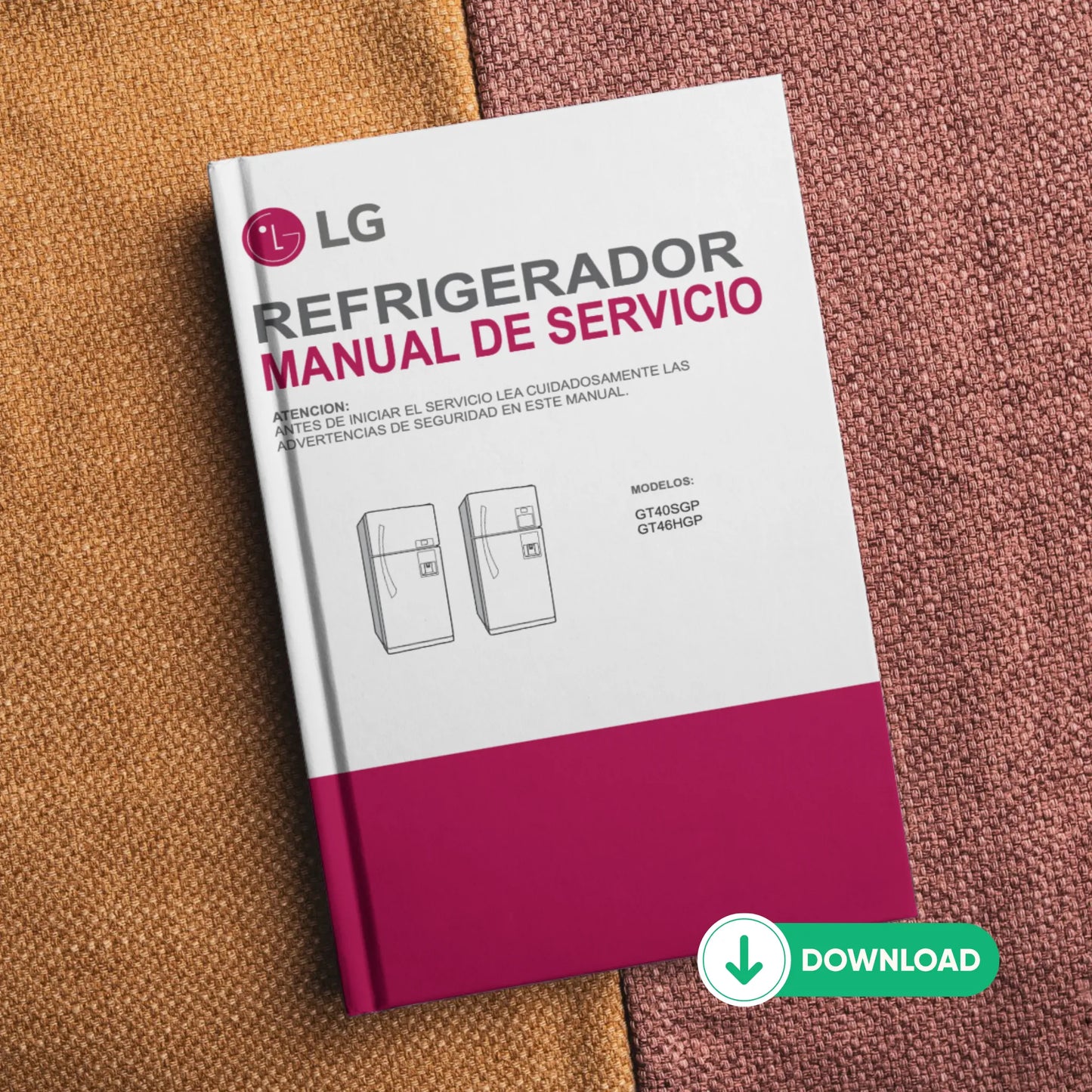 Manual Técnico de Serviços Refrigerador LG GT40SGP, GT46HGP - Baixar PDF