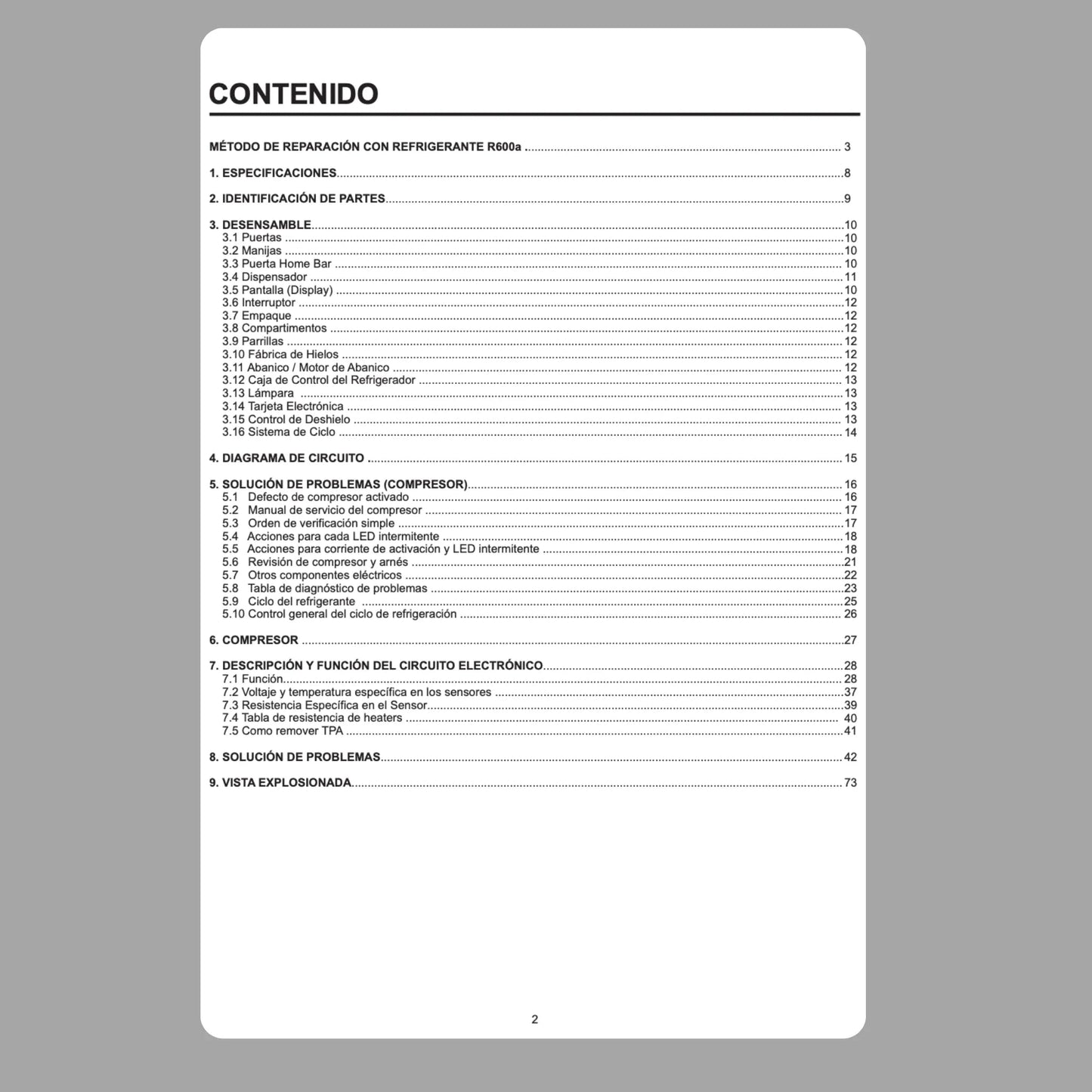 Manual Técnico de Serviços Refrigerador LG GT40SGP, GT46HGP - Baixar PDF LG