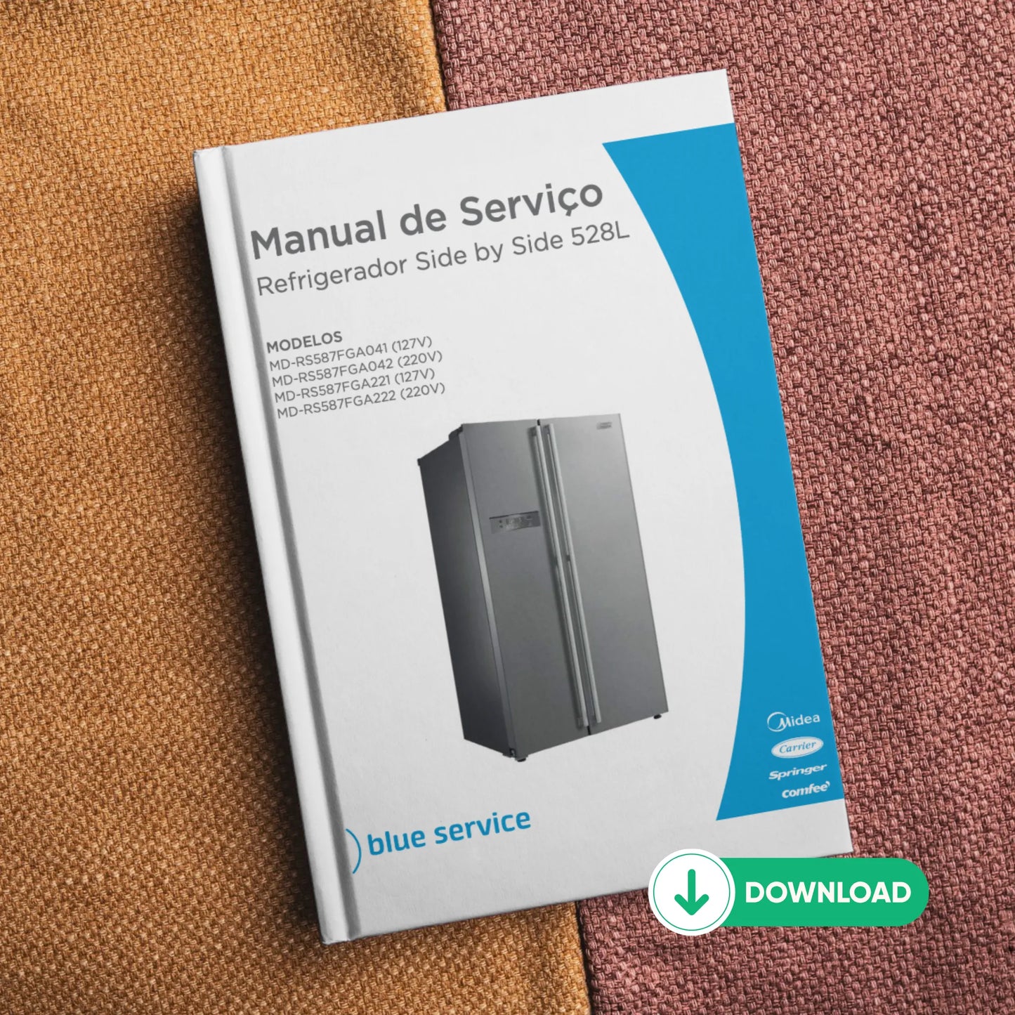Manual Técnico de Serviços Refrigerador Midea Side by Side 528L - Baixar PDF
