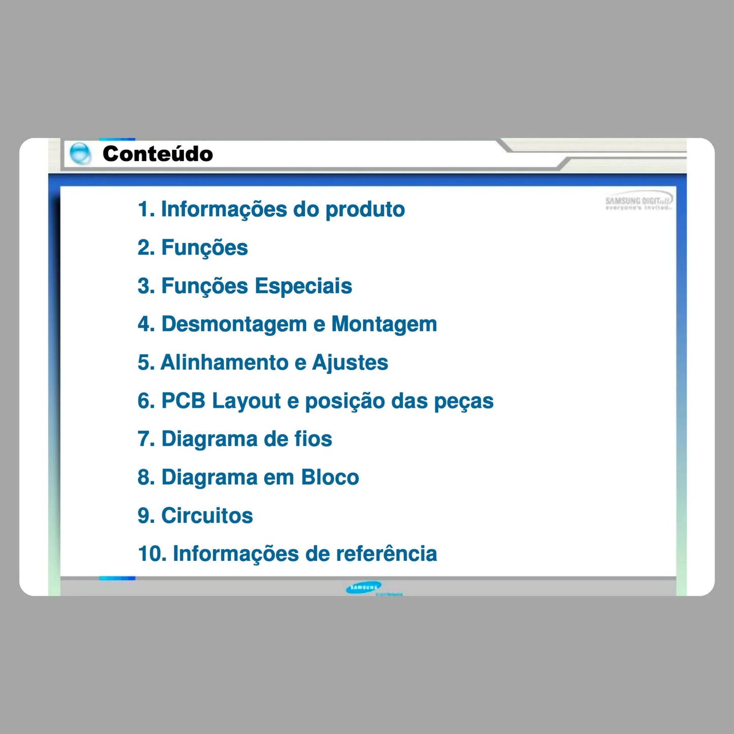 Manual Técnico de Serviços Refrigerador Samsung RL62 - Baixar PDF Samsung