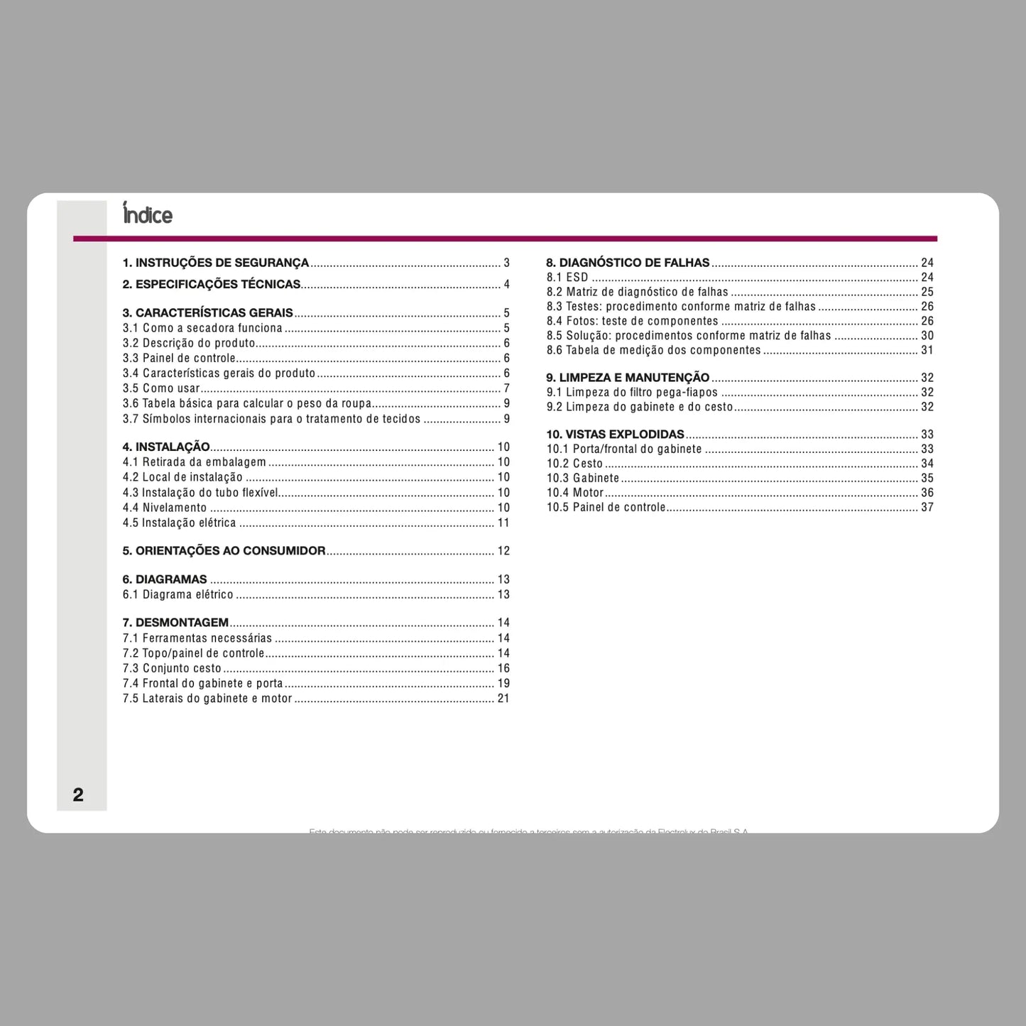 Manual Técnico de Serviços Secadora Electrolux STH11, STL11: Guia Completo para Manutenção e Reparo - Baixar PDF Electrolux