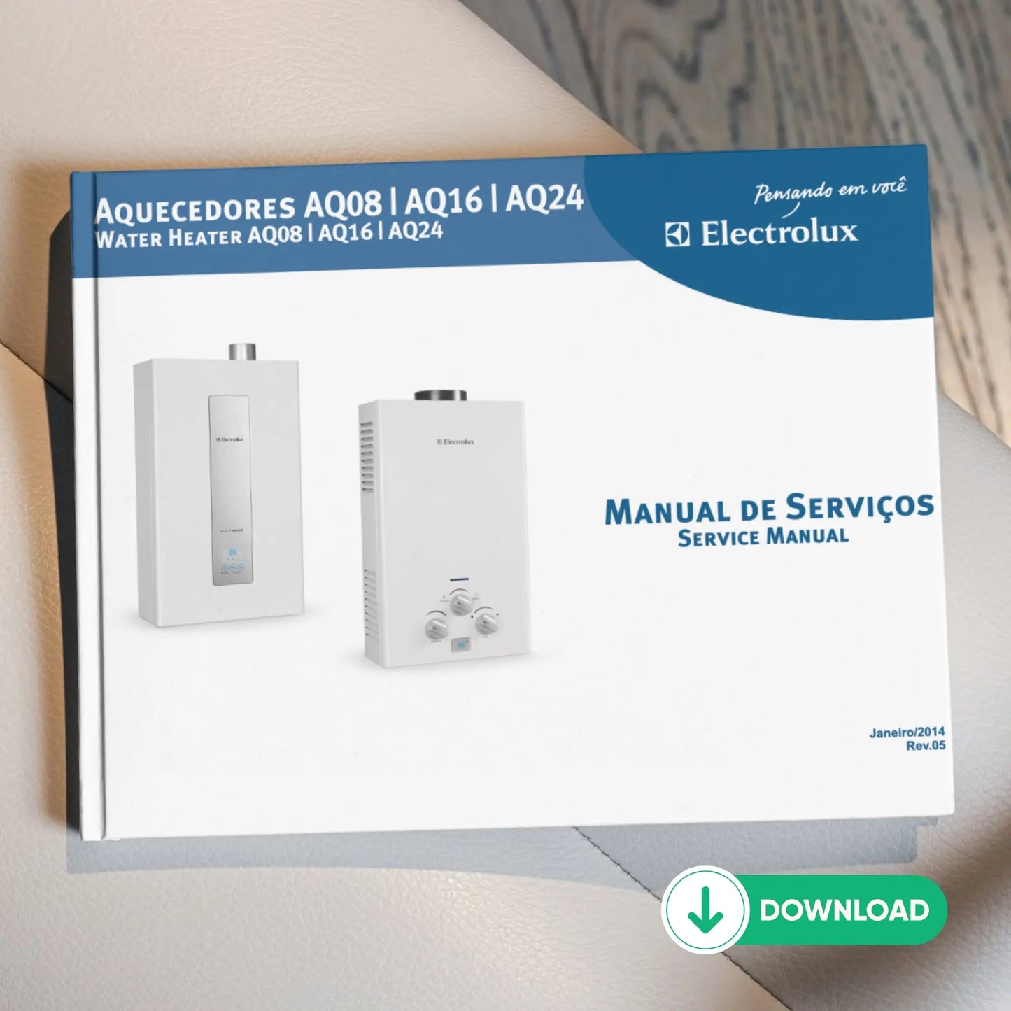Manual Técnico de Serviço Aquecedor Electrolux AQ080/16/24 Baixar em PDF Electrolux