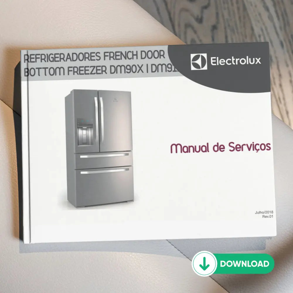 Manual Técnico Serviço Electrolux French Door Dm90x Dm91x Baixar PDF Electrolux