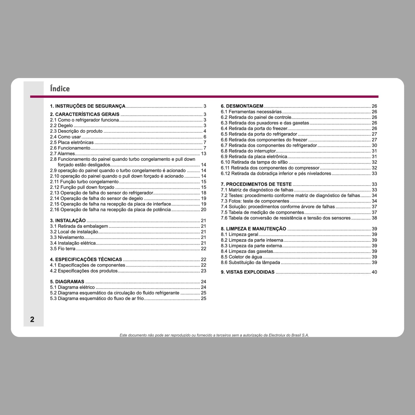 Manual Técnico de Serviço Refrigerador Electrolux DF36A - DF36X: Baixar PDF Electrolux