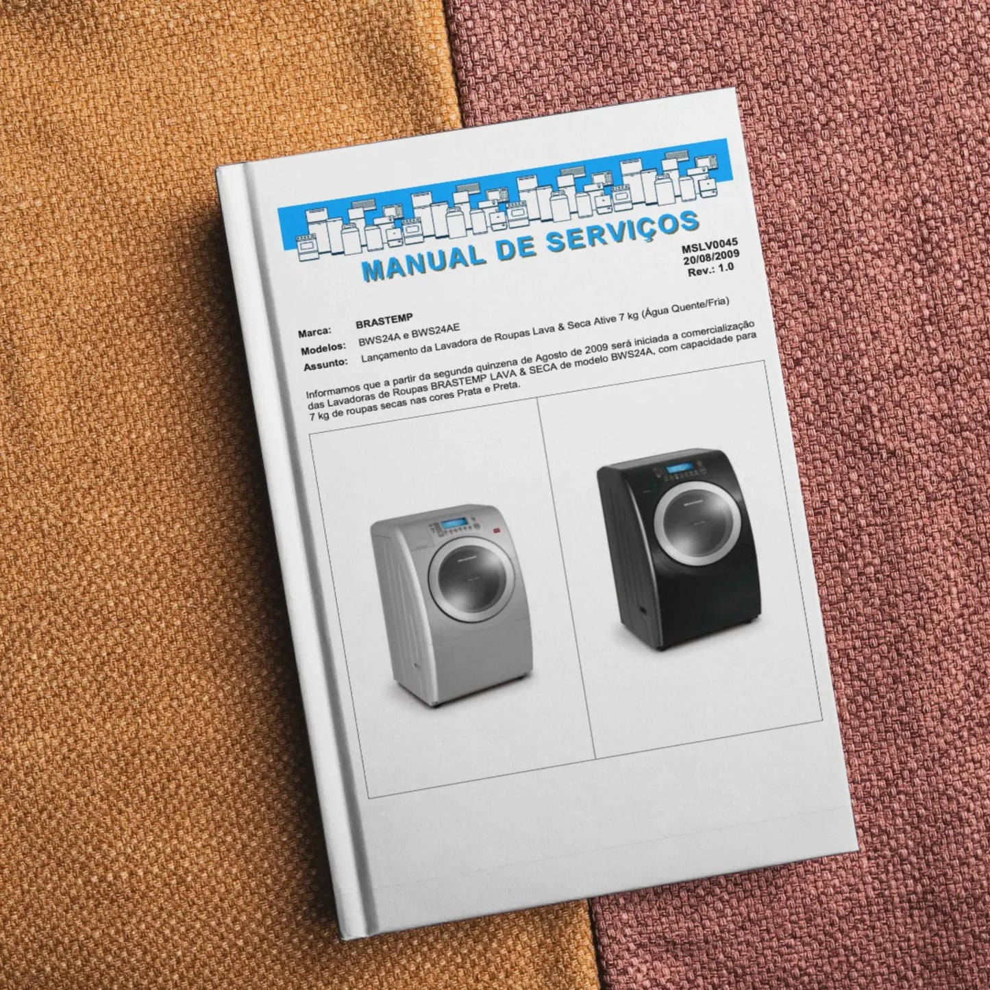 Manual Técnico de Serviços Lava e Seca Brastemp BWS24 - Baixar PDF Guia Completo para Manutenção e Reparo Brastemp