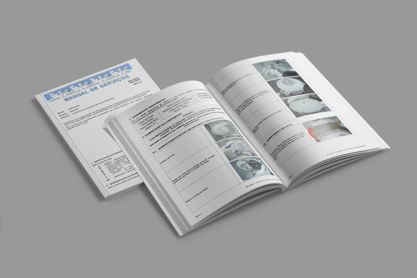 Manual Técnico de Serviços Lavadora Brastemp BWC08 - Baixar PDF