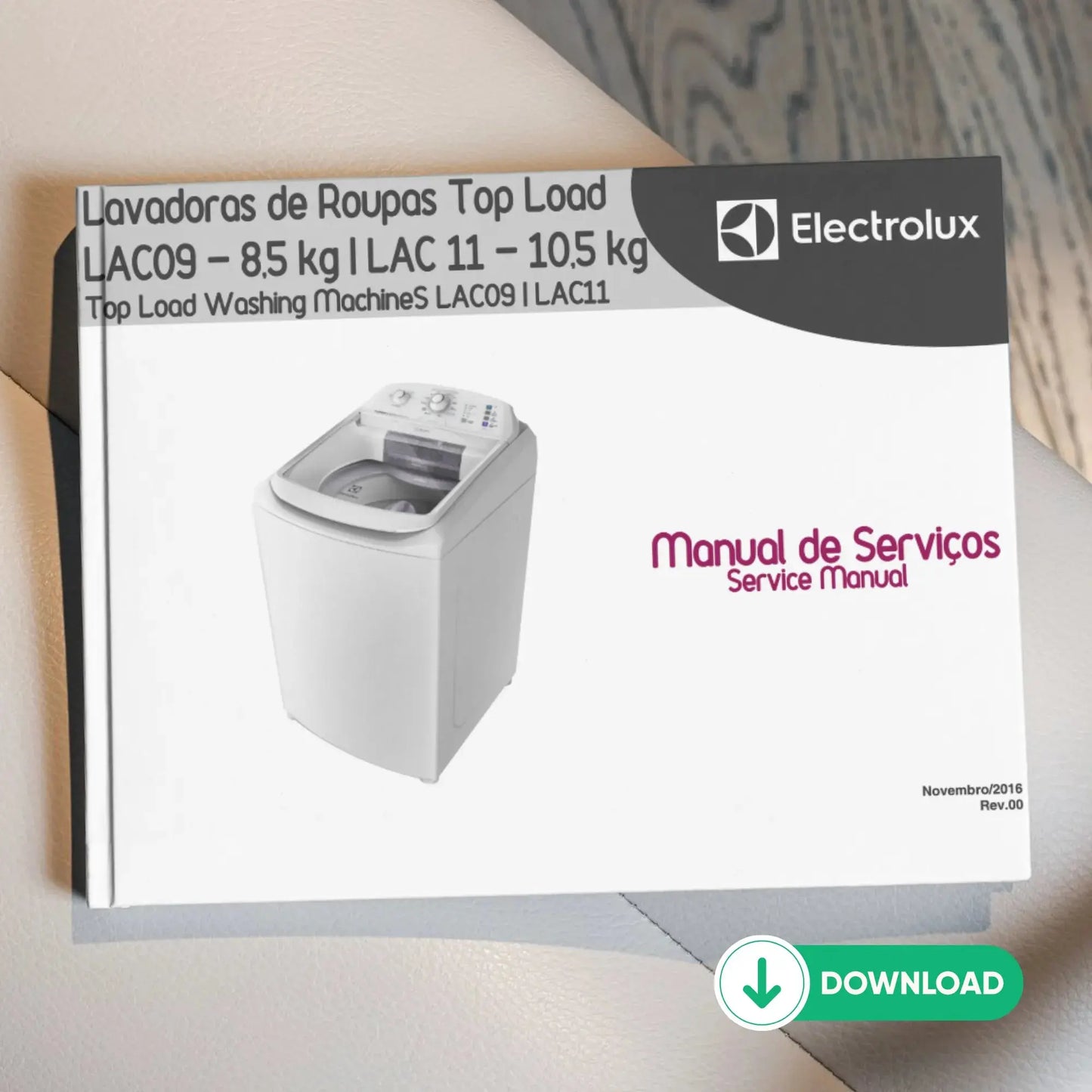 Manual Técnico de Serviços Lavadora Electrolux LAC09 LAC11 - Baixar PDF Electrolux
