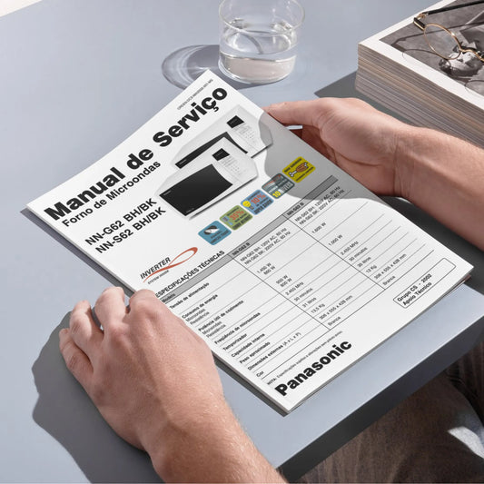 Manual Técnico de Serviços Micro-ondas Panasonic NN-G62 BH/BK e NN-S62 BH/BK - Baixar PDF