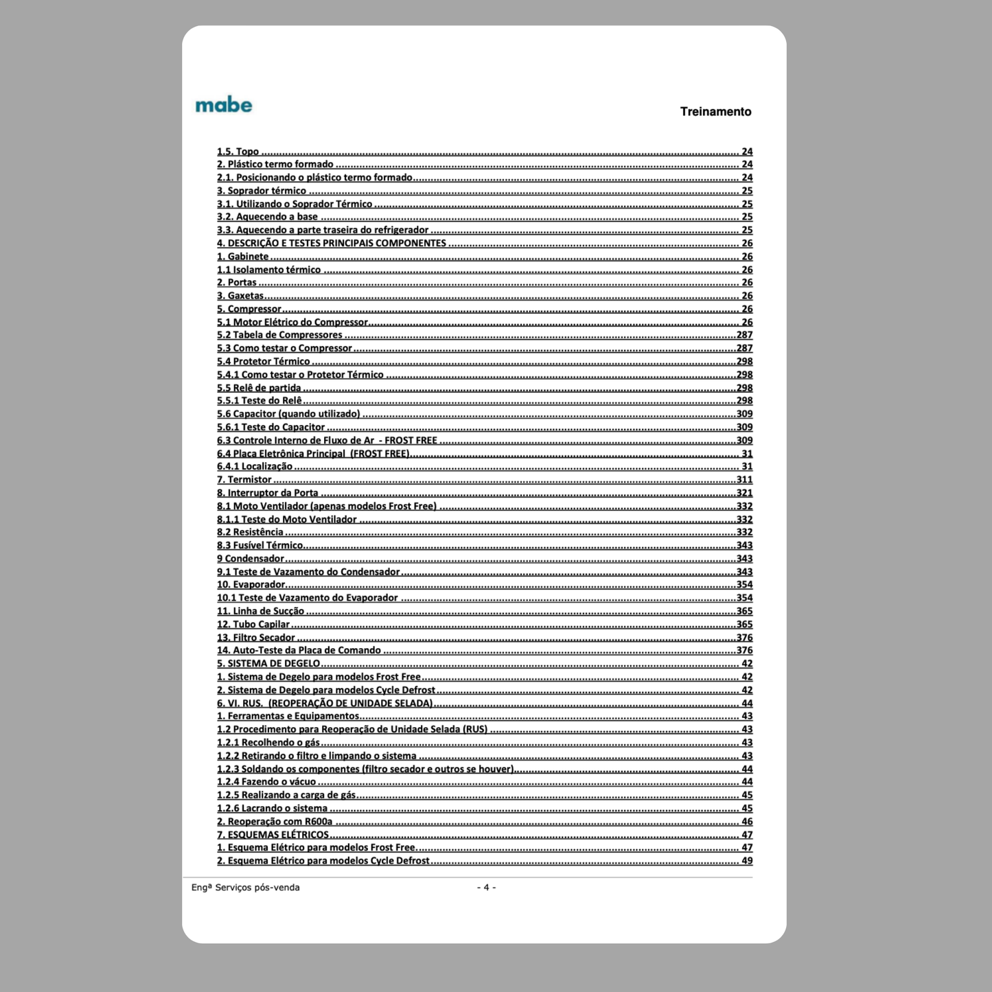 Manual Técnico de Serviços Refrigerador GE - Baixar PDF
