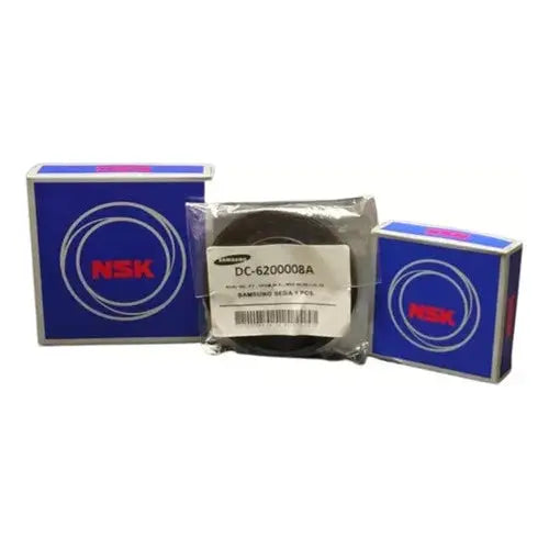 KIT EIXO TRIPE + RETENTOR + 03 PARAFUSOS + 02 ROLAMENTOS NSK - LAVA E SECA SAMSUNG VÁRIOS MODELOS shopee