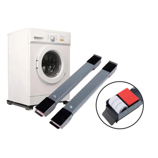 Suporte Ajustável para Máquina de Lavar, Geladeira e Fogão- Base Carrinho com Freio e Alta Capacidade