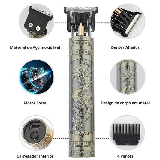 1 Máquina de Barbear e Cortar Cabelo Profissional – Sem Fio, Potente e Precisa