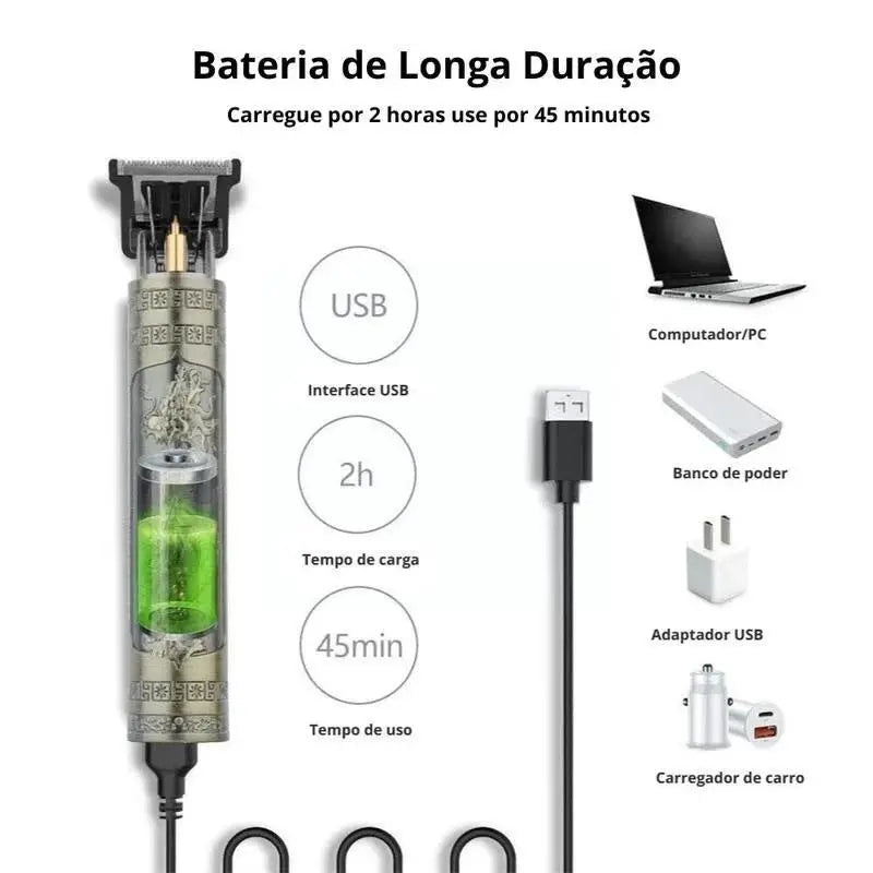 1 Máquina de Barbear e Cortar Cabelo Profissional – Sem Fio, Potente e Precisa Refrimaq Loja