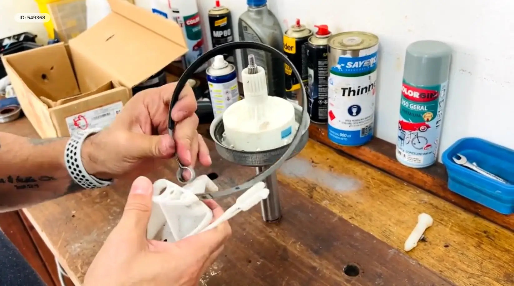 aula de troca do cita de freio da máquina de lavar