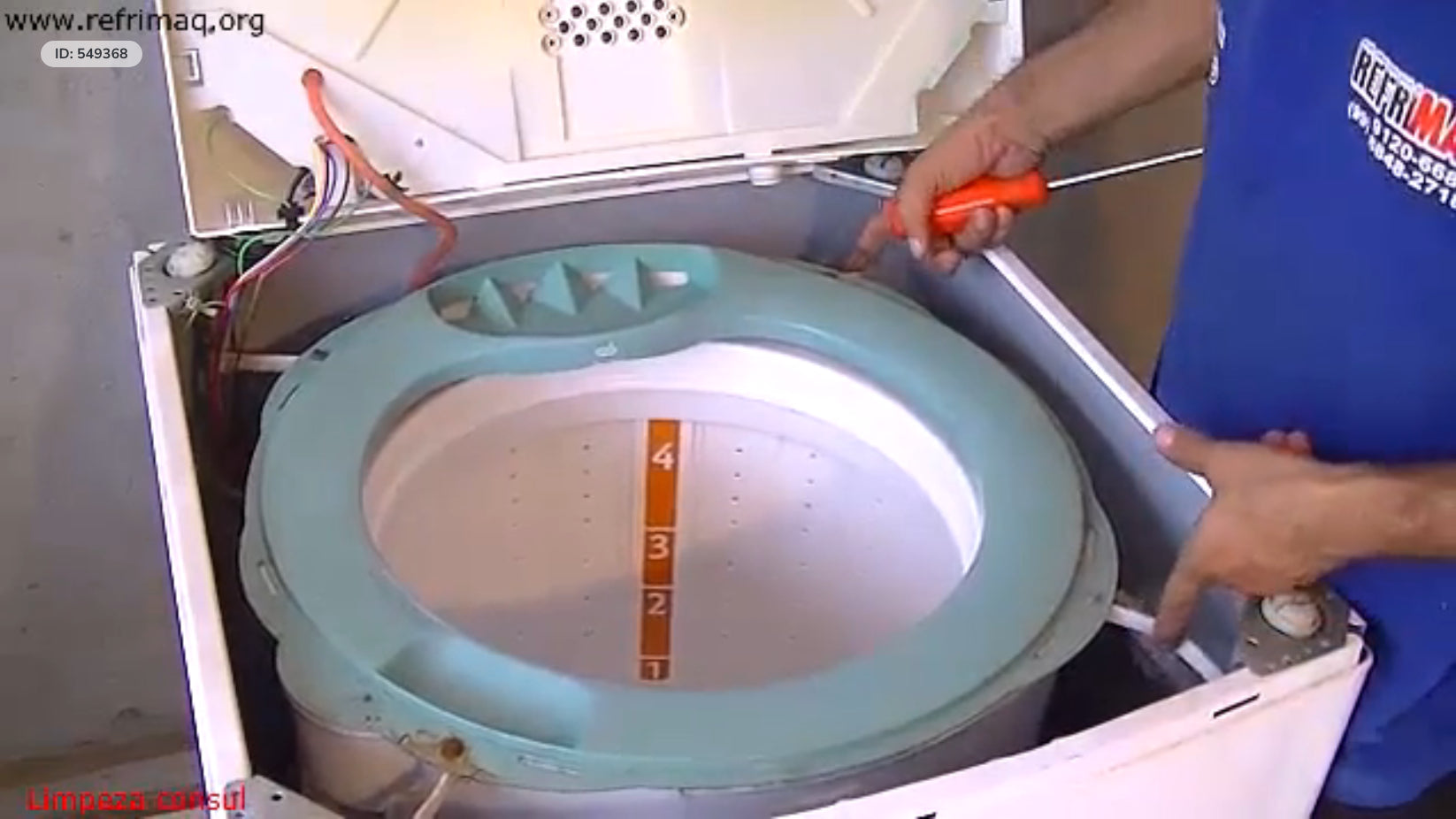 aula troca do cesto da máquina de lavar Consul