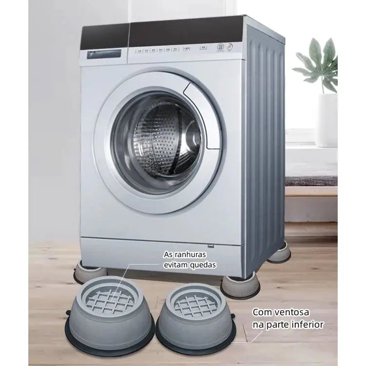 Kit 4 Pés Niveladores para Lava e Seca e Máquina de Lavar shopee