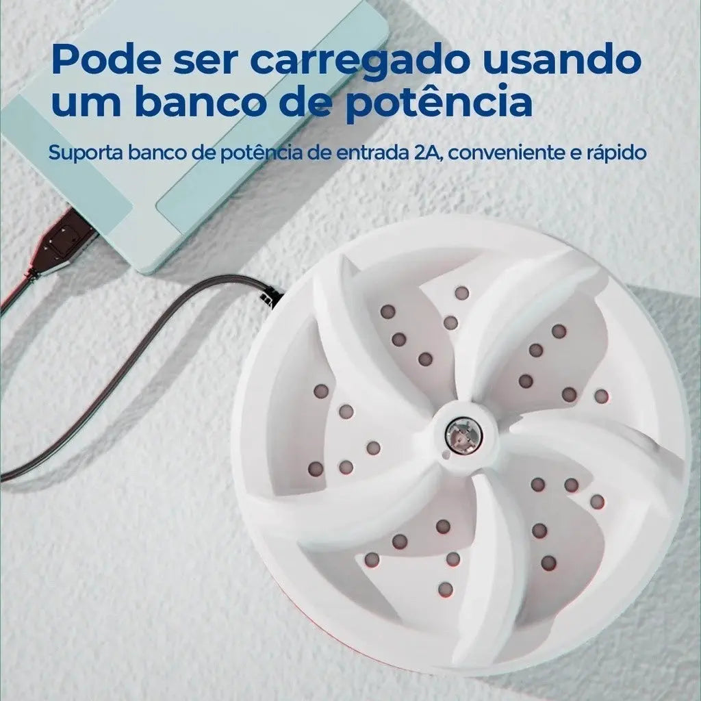 Mini Máquina de Lavar Roupas Panos Toalhas no Balde Portátil Ultrassônica Lavanderia USB Lava Louças Branco com USB shopee