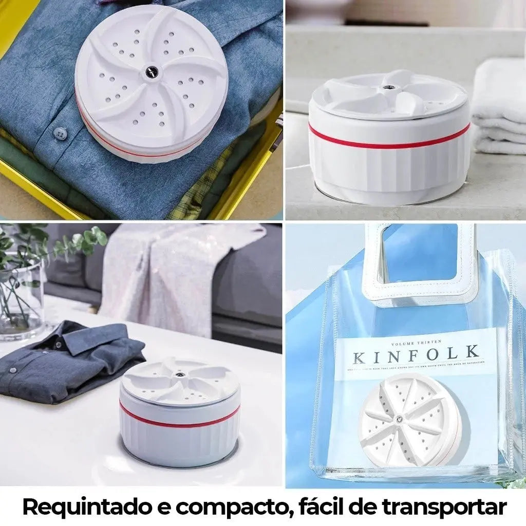 Mini Máquina de Lavar Roupas Panos Toalhas no Balde Portátil Ultrassônica Lavanderia USB Lava Louças Branco com USB shopee