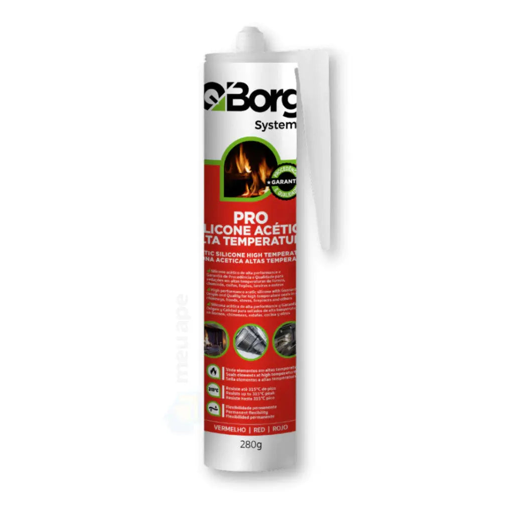 Silicone Q-Borg Pro Acético Alta Temperatura - Solução Ideal para Vedações de Alta Performance shopee