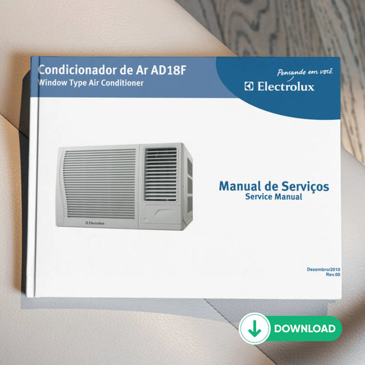 Manual técnico de servicio del aire acondicionado de ventana Electrolux AD18F - Descargar PDF