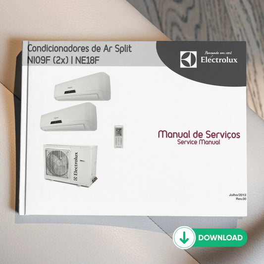 Manual Técnico de Serviços Ar-Condicionado Electrolux NI09F / NE18F - Baixar PDF