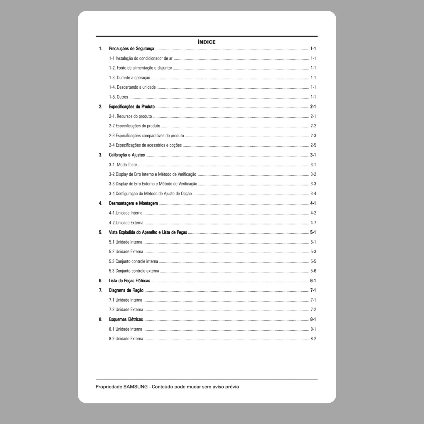 Manual de servicio del aire acondicionado Samsung AQV12VBE - Descargar PDF