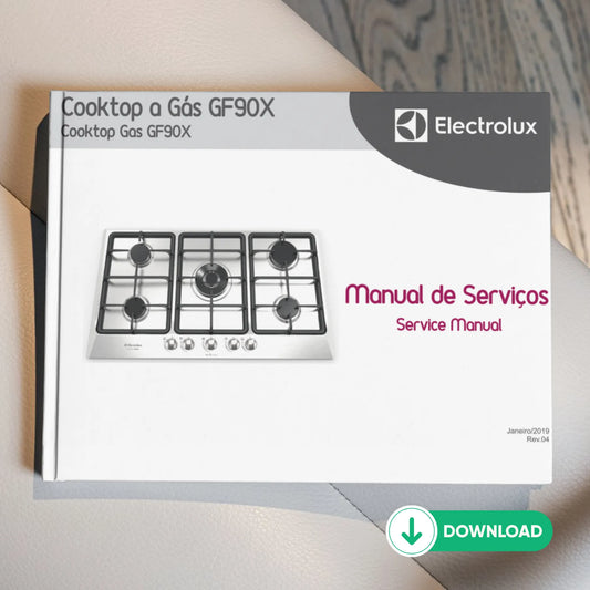 Manual de servicio técnico de la placa de cocción GF90X - Descargar PDF