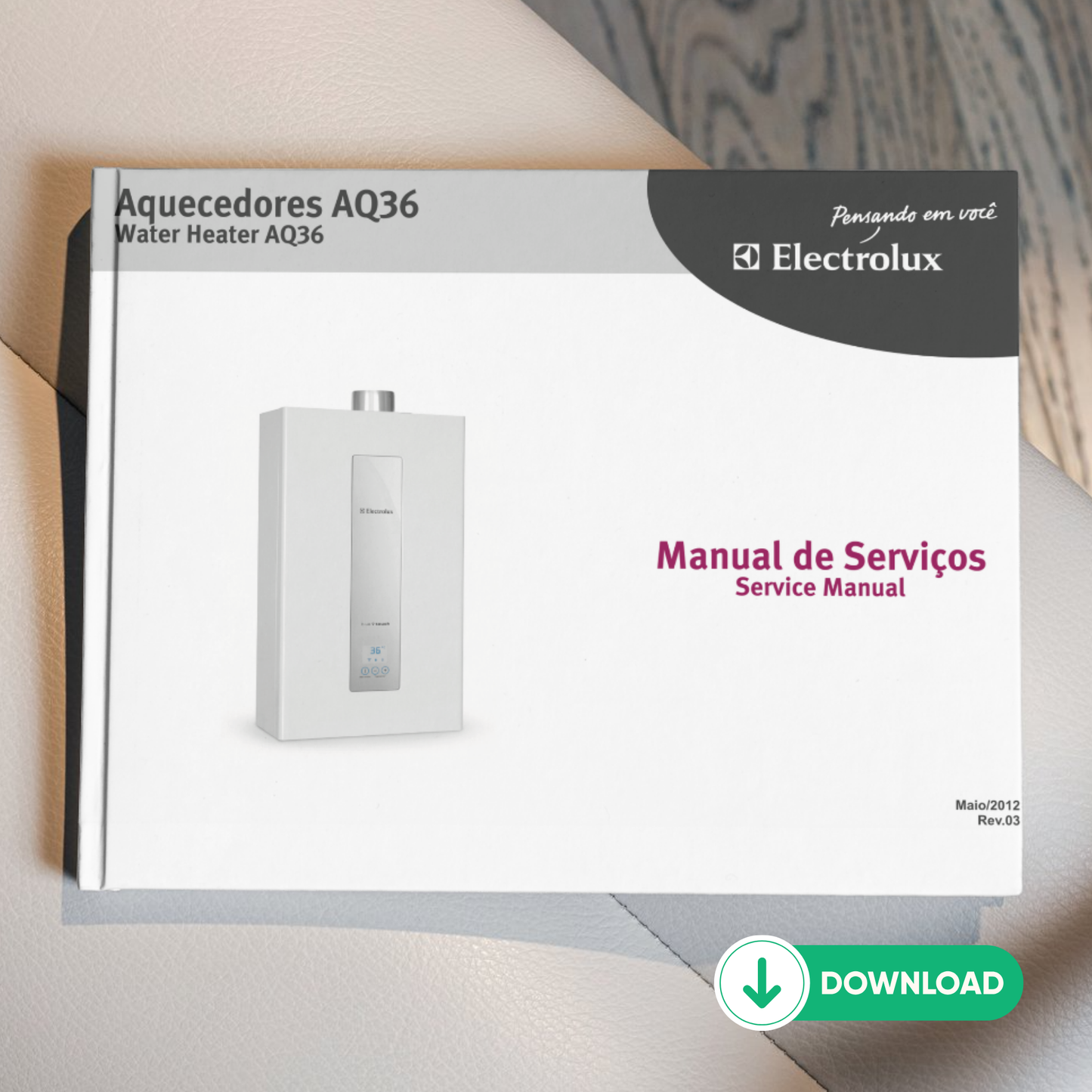 Manual Técnico de Serviços Aquecedor a Gás Electrolux AQ36 - Baixar PDF