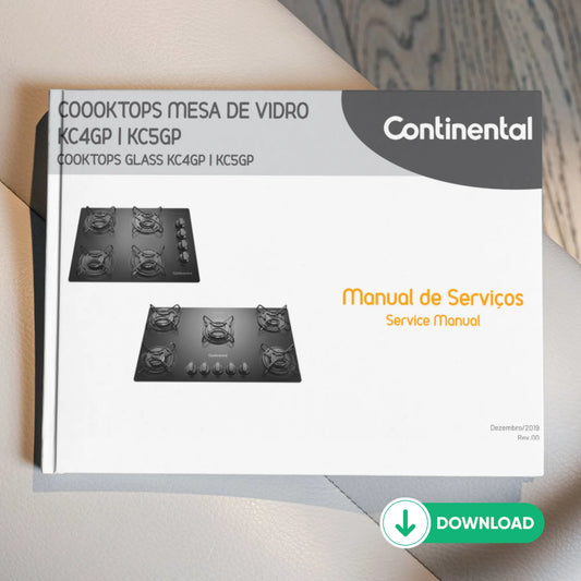 Manual de servicio técnico de las estufas Continental KC4GP y KC5GP - Descargar PDF