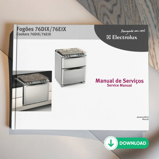 Manual de servicio técnico de Electrolux 76DIX y 76EIX - Descargar PDF