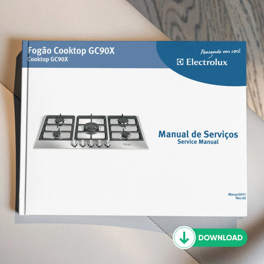 Manual de servicio de la placa de cocción Electrolux GC90X - Descargar PDF