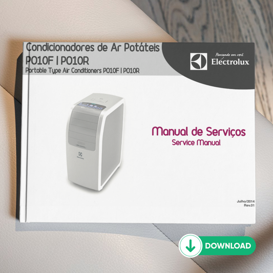 Manual técnico de servicio del aire acondicionado portátil Electrolux PO10F, PO10R - Descargar PDF