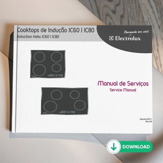 Manual de servicio técnico de las placas de inducción Electrolux IC60 e IC80 - Descargar PDF