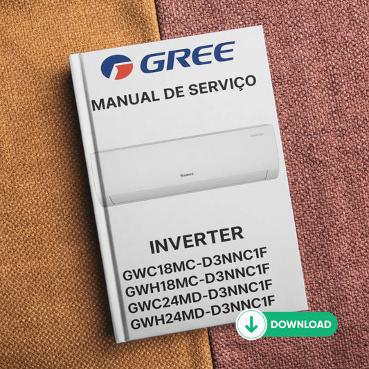 Manual técnico de servicio de aire acondicionado Gree Inverter GWC18MC, GWH18MC, GWC24MD, GWH24MD - Descargar PDF