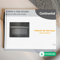 Manual Técnico de Serviços Forno a Gás Continental OC4GM - Baixar PDF