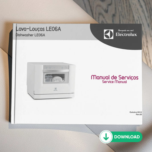Manual técnico del lavavajillas Electrolux LE06A - Descargar PDF