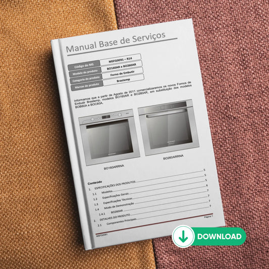 Manual de servicio técnico de Brastemp BO160AR y BO260AR - Descargar PDF