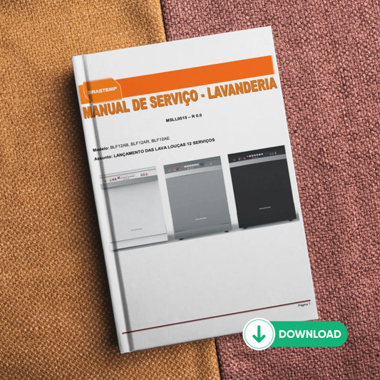 Manual técnico de servicio de lavavajillas Brastemp BLF12AB / BLF12AR / BLF12AE - Descargar PDF