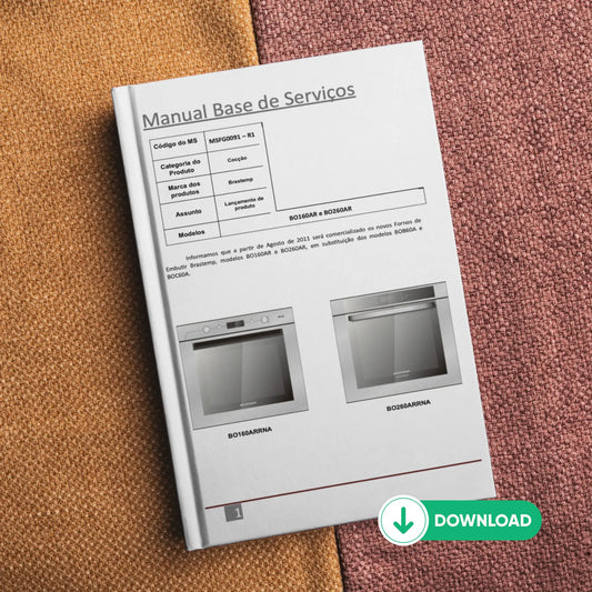 Manual de servicio técnico de Brastemp BO160AR y BO260AR - Descargar PDF