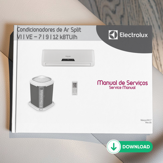 Manual Técnico de Serviços Ar-Condicionado Electrolux VI/VE 07, 09, 12 - Baixar PDF