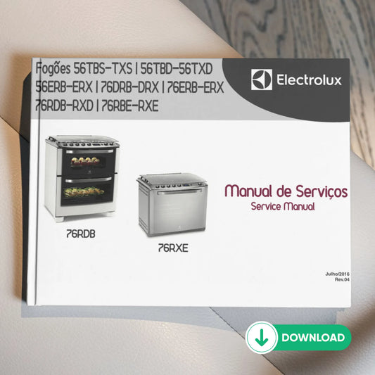 Manual de servicio técnico Electrolux 76EVX / 76DVX – Descargar PDF